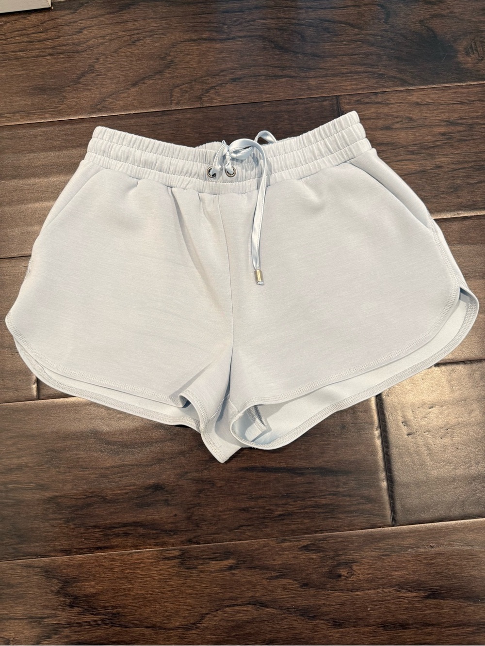 Everyday Light Blue Terry Drawstring Athletic Shorts